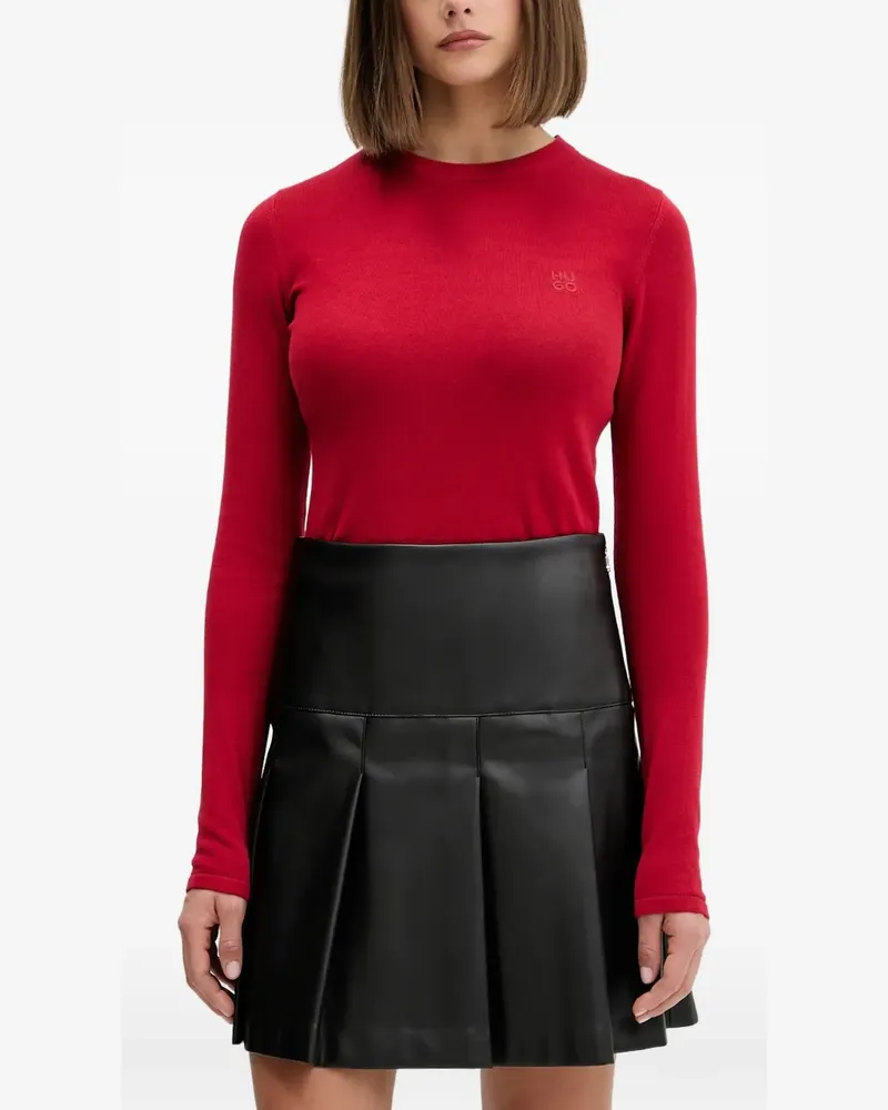 HUGO BOSS Langarmshirt mit Logo-Detail - Rot Rot
