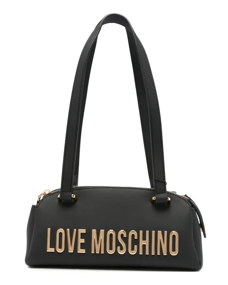 Moschino Schultertasche mit Logo - Schwarz Schwarz