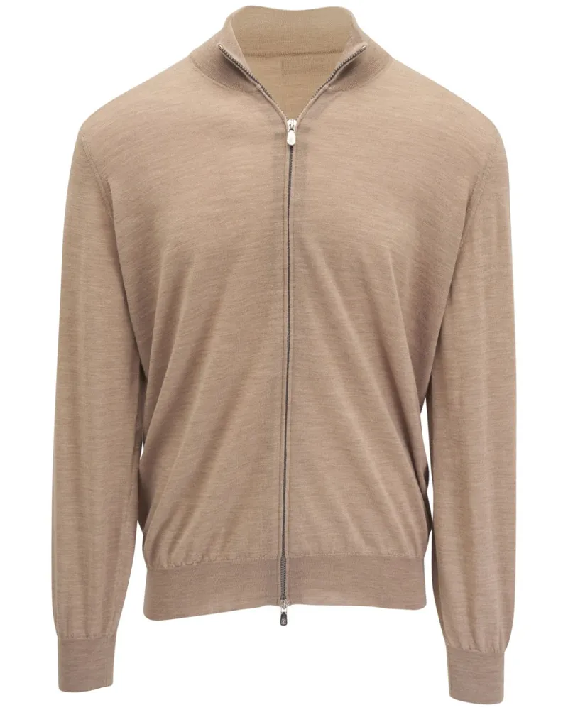 Brunello Cucinelli Cardigan mit Reißverschluss - Nude Nude