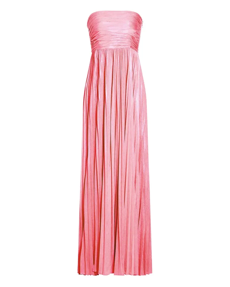 Retrofête Schulterfreies Sevyn Abendkleid mit Falten - Rosa Rosa