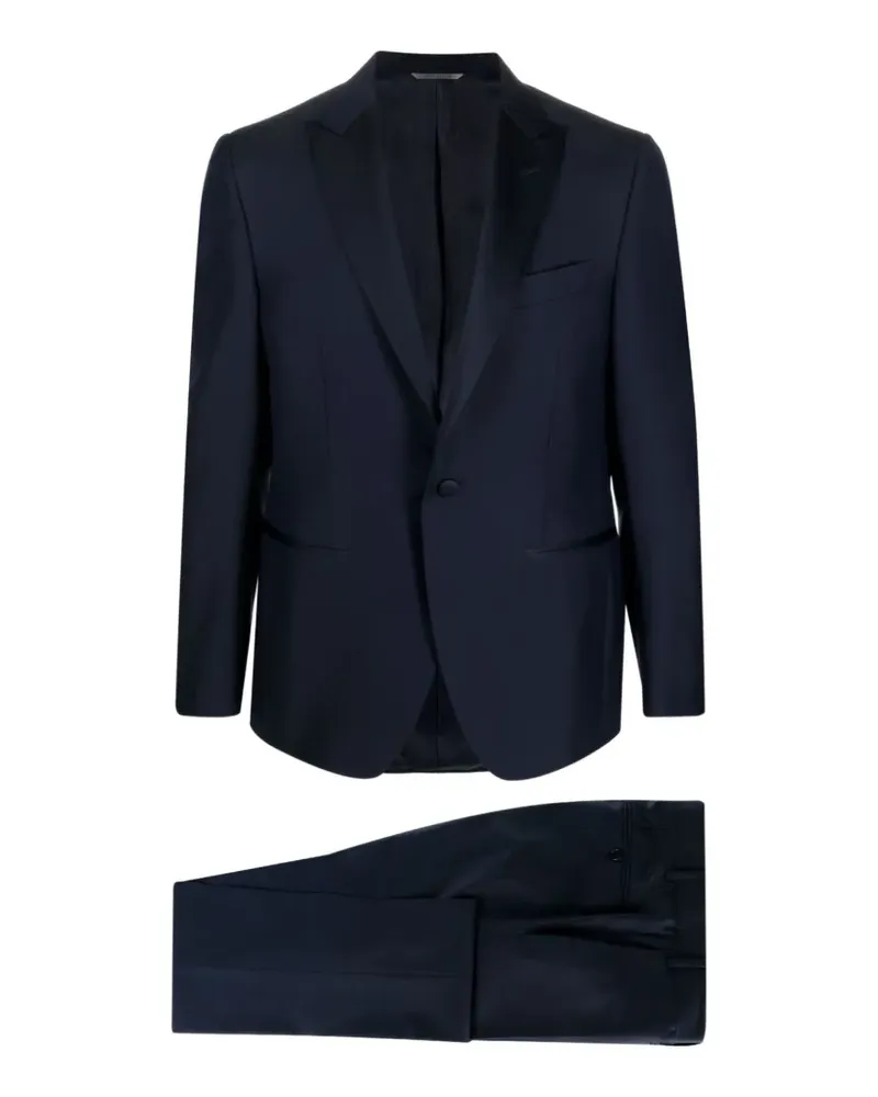 Canali peak-lapels single-breasted suit - Blau Blau