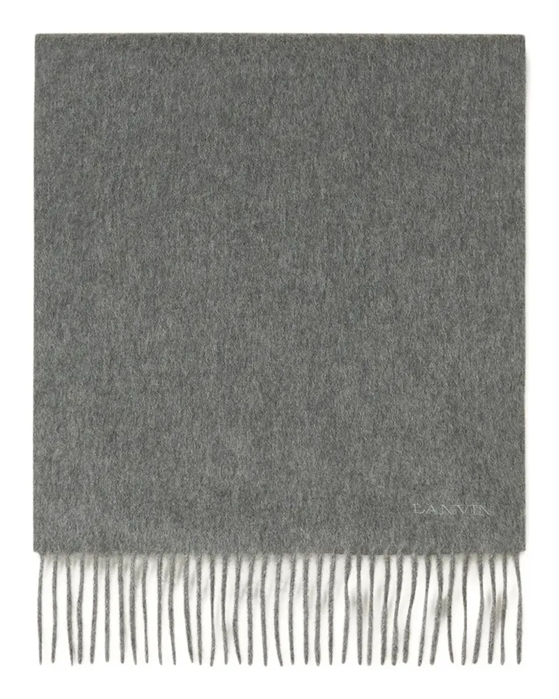 Lanvin Schal mit Fransen - Grau Grau