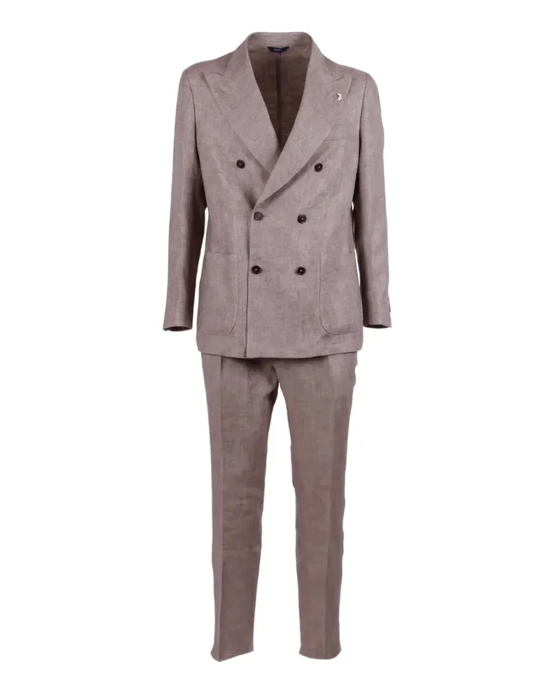 Tombolini Zero Gravity double-breasted linen suit - Rosa Rosa