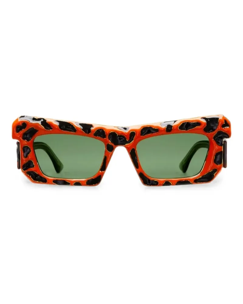KUBORAUM Sonnenbrille mit Leopardenprint - Orange Orange