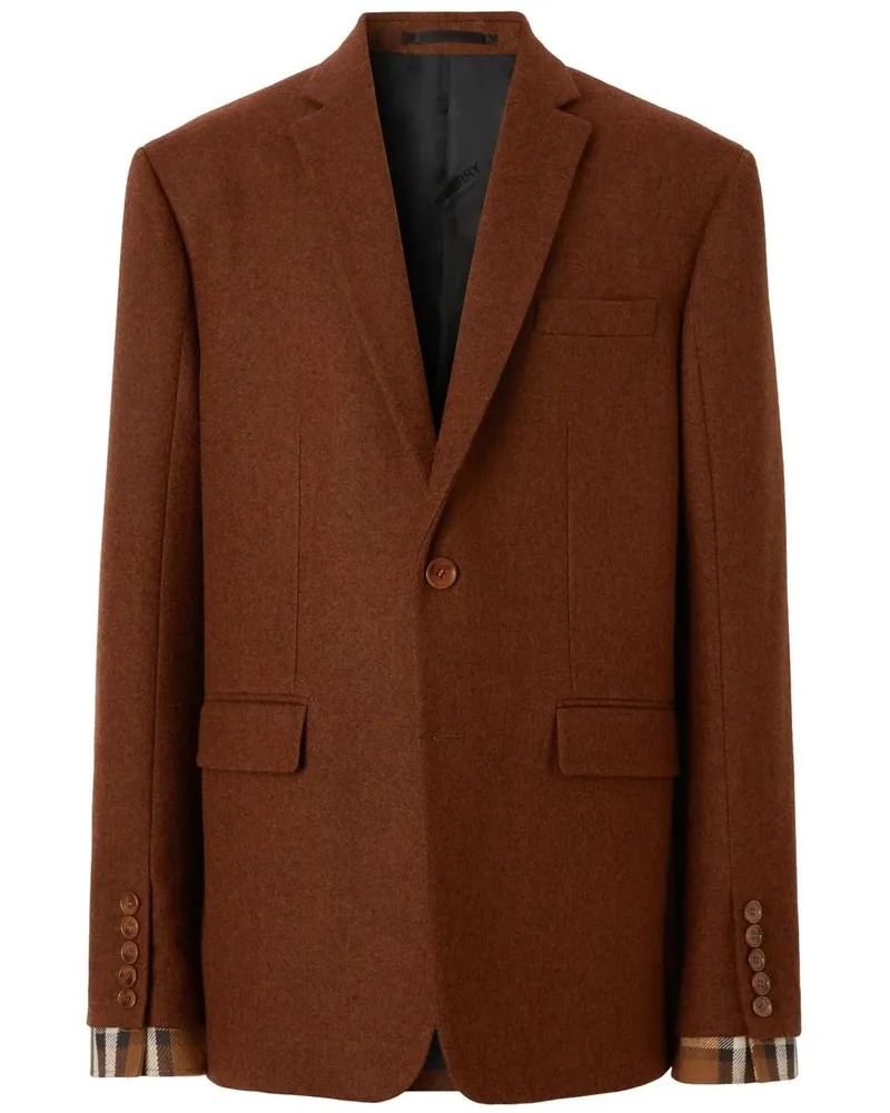 Burberry Sakko mit kariertem Detail - Braun Braun