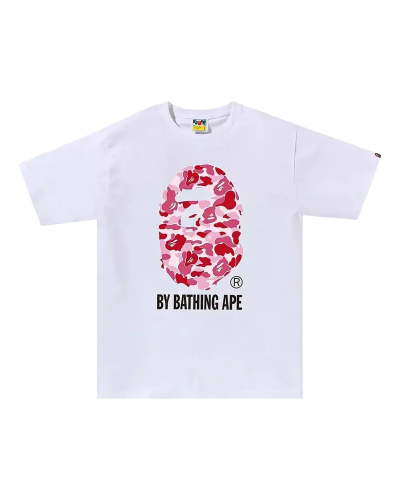 BAPE T-Shirt mit ABC Camo-Print - Weiß Weiß