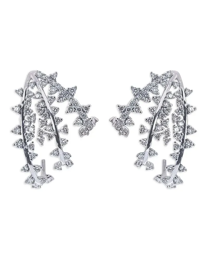 Ananya diamond tri-hoop earrings - Silber Silber