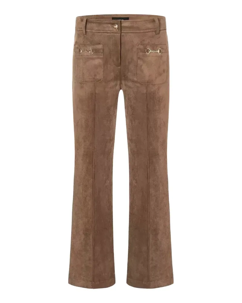 Cambio seam-detail patched-pocket trousers - Braun Braun