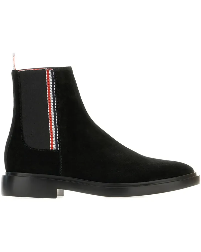 Thom Browne Wildlederstiefel mit elastischen Einsätzen - Schwarz Schwarz