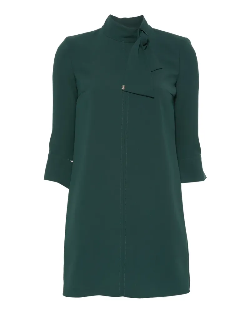Elisabetta Franchi bow-detail high-neck mini dress - Grün Grün