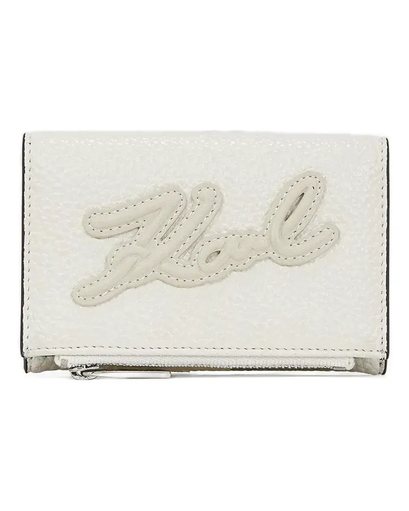 Karl Lagerfeld Portemonnaie mit Logo-Stickerei - Nude Nude