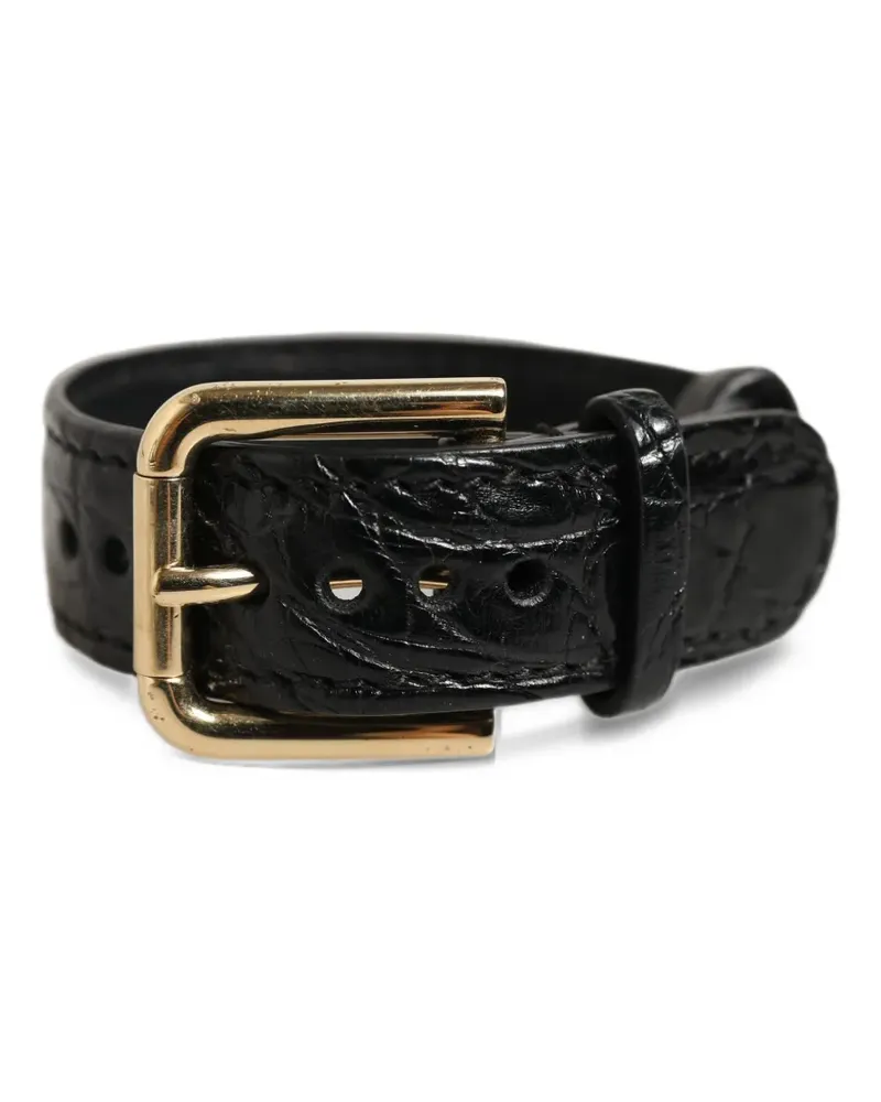 Dolce & Gabbana croc-effect buckle bracelet - Schwarz Schwarz