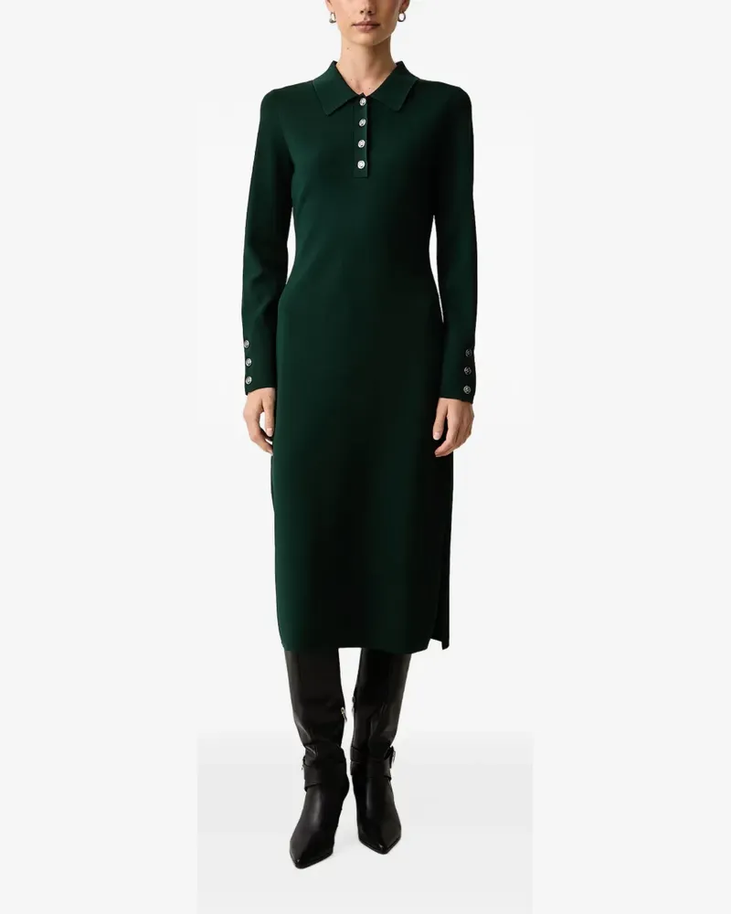 Karl Lagerfeld logo-button polo midi dress - Grün Grün