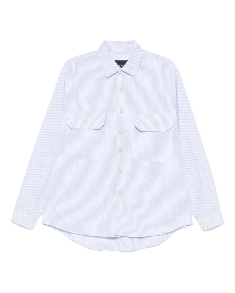 PLAN C Gestreiftes Hemd - Blau Blau