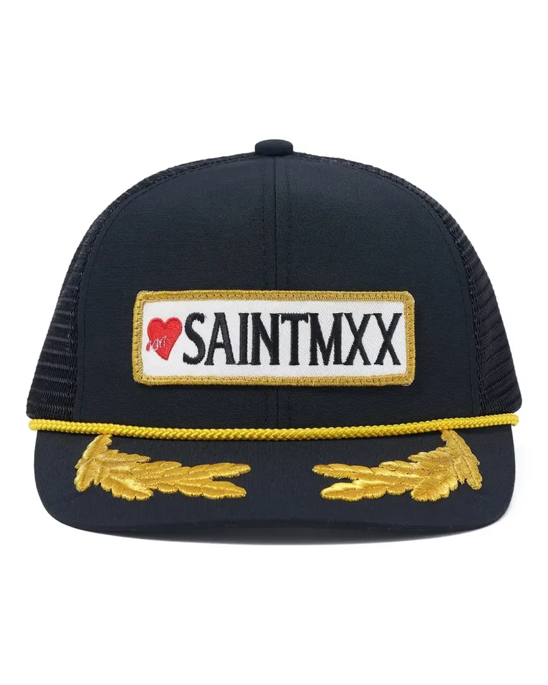 SAINT MXXXXXX logo-patch mesh baseball hat - Schwarz Schwarz