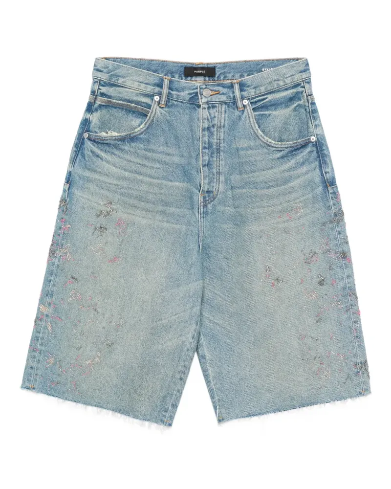 PURPLE BRAND P070 frayed shorts - Blau Blau