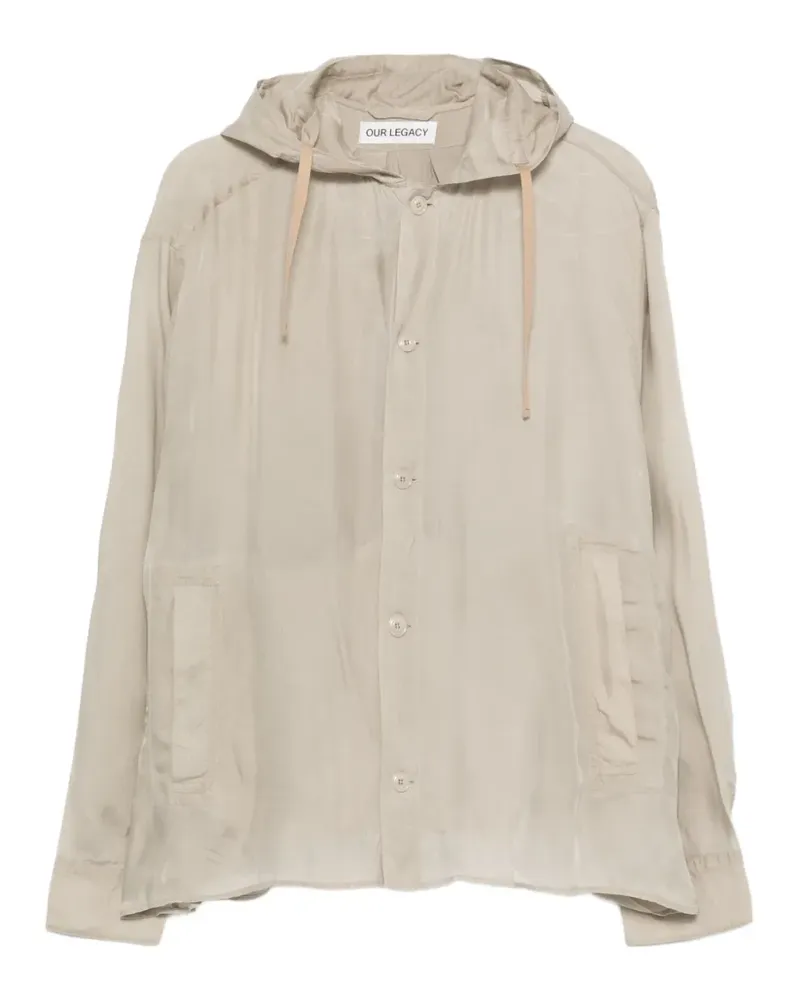 Our Legacy Hemd mit Kapuzenkragen - Nude Nude