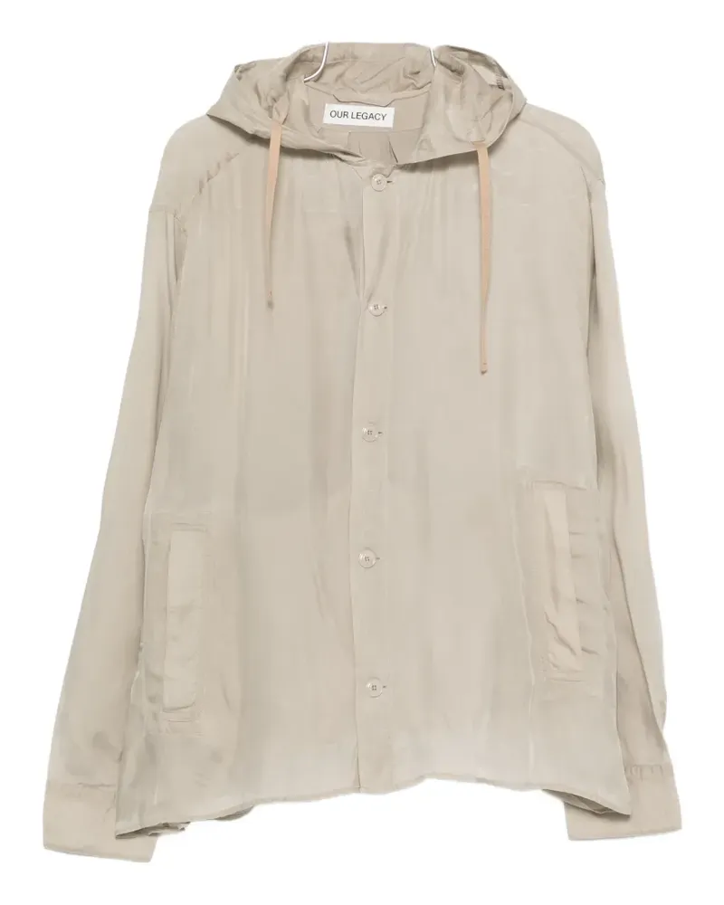 Our Legacy hooded-neck shirt - Nude Nude