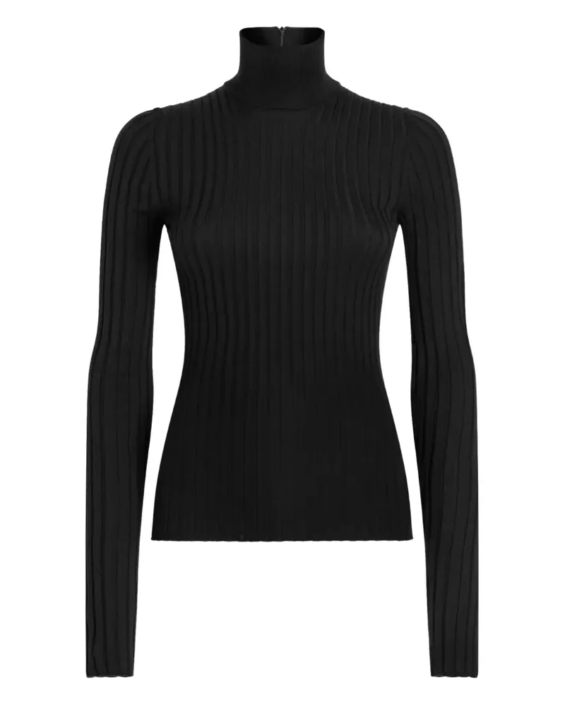 Dolce & Gabbana Gerippter Rollkragenpullover - Schwarz Schwarz