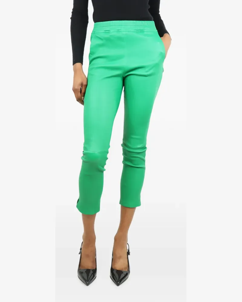 Arma elasticated-waist leather trousers - Grün Grün