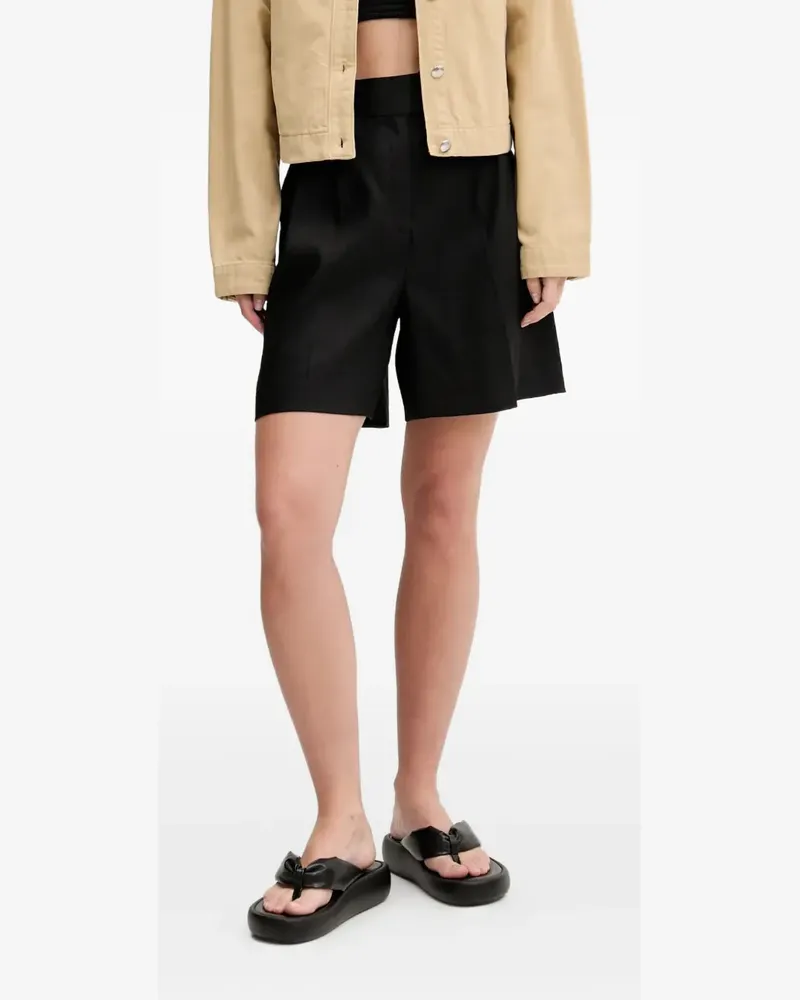HUGO BOSS Shorts mit Falten - Schwarz Schwarz