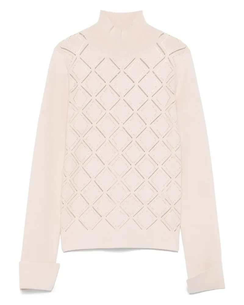 Blumarine Pullover mit geometrischem Muster - Nude Nude