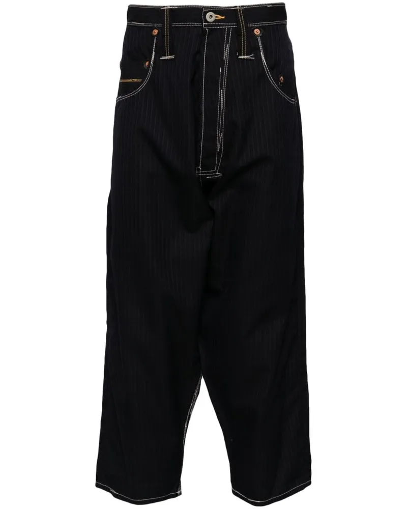 Junya Watanabe Hose mit Nadelstreifen - Blau Blau