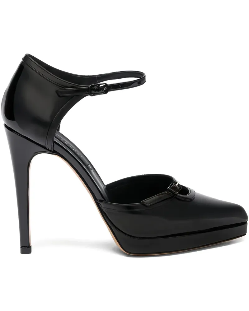Casadei Michelle Plateau-Pumps mit Schnalle 100mm - Schwarz Schwarz