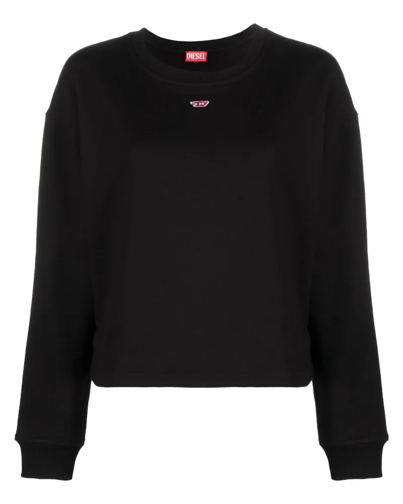 Diesel Sweatshirt mit Logo-Stickerei Schwarz