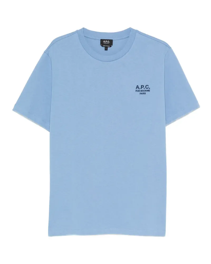 A.P.C. Rue Madame logo-print T-shirt - Blau Blau