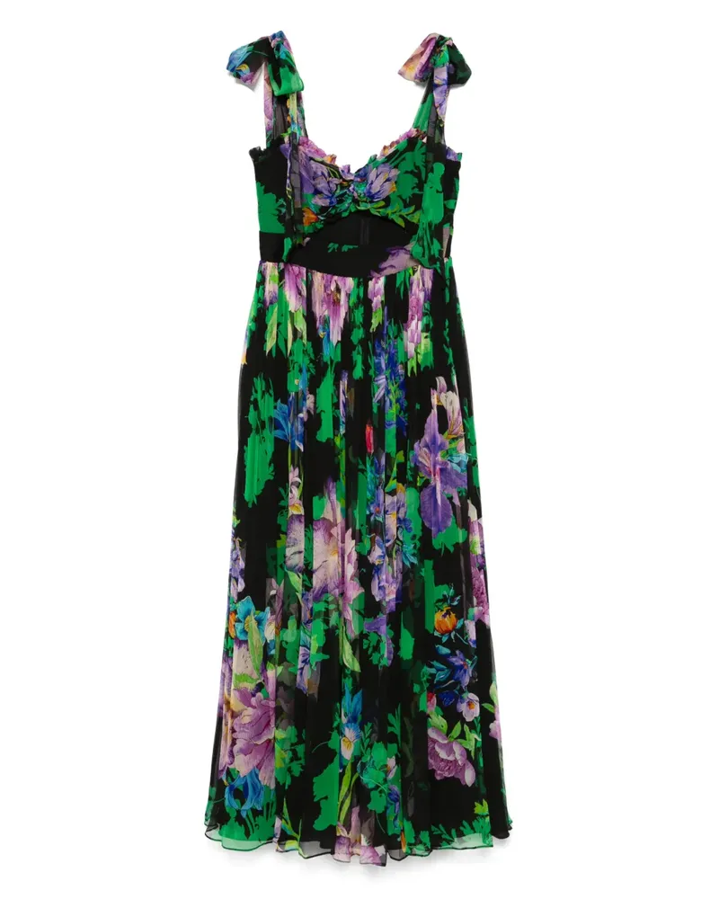 NISSA Kleid mit Blumen-Print - Schwarz Schwarz