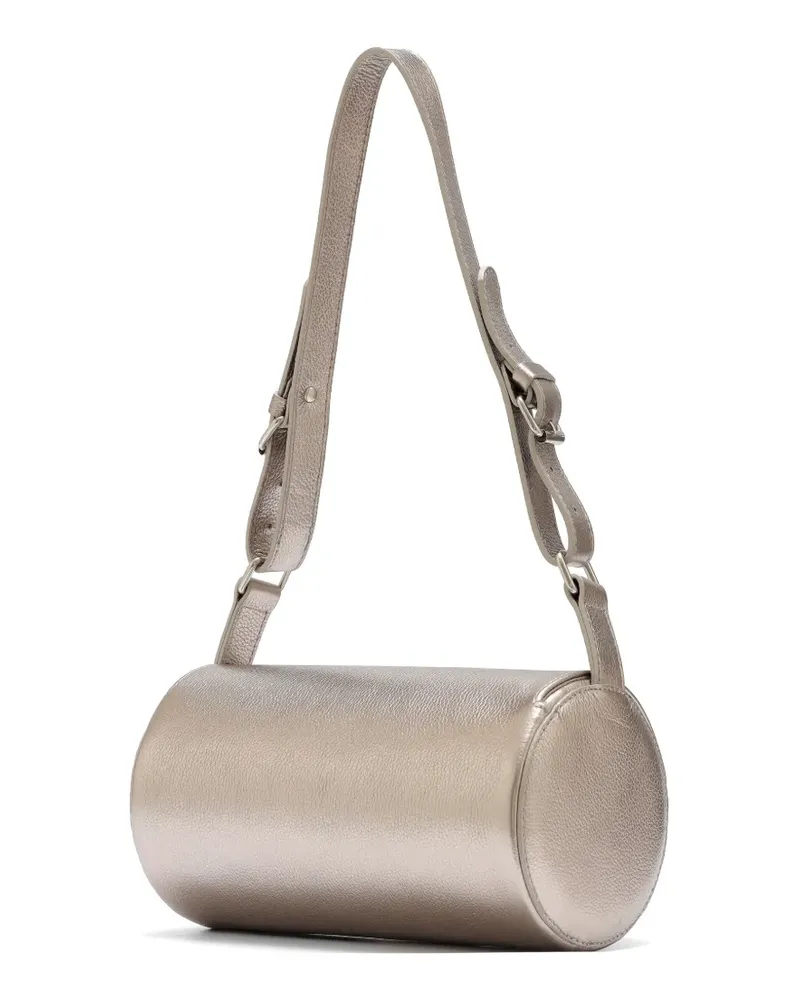 Sarah Chofakian Porto Esmeralda cylindrical leather satchel - Silber Silber