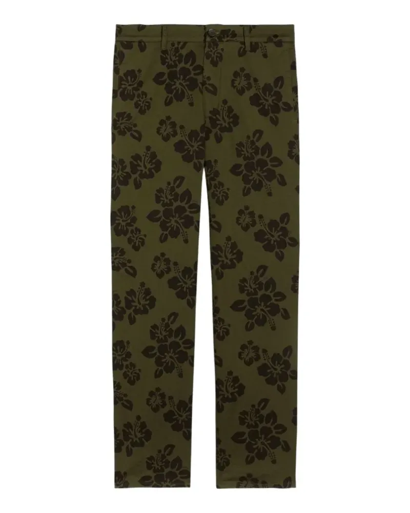 ASPESI hibiscus-print trousers - Grün Grün