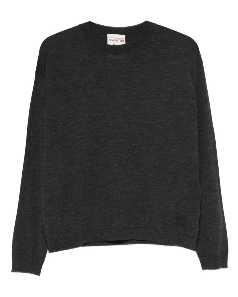 Semicouture crew-neck top - Grau Grau