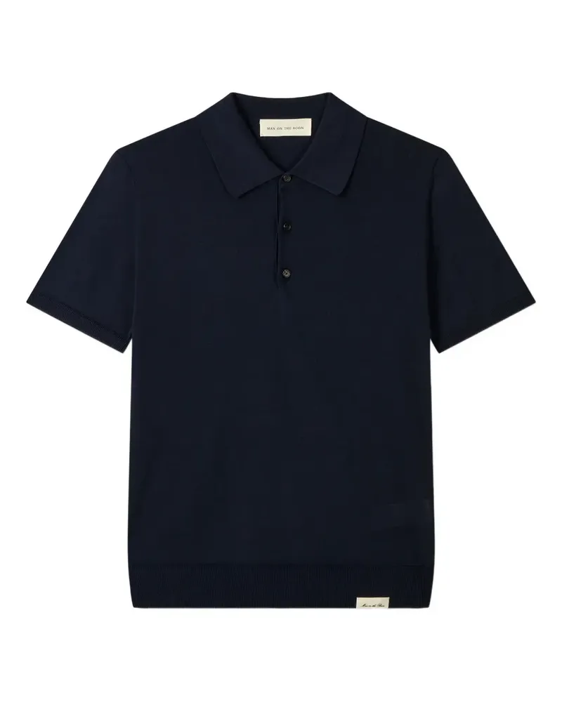 ManOnTheBoon Gestricktes Poloshirt - Blau Blau