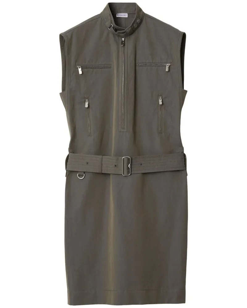 Burberry Kleid mit Reißverschlussdetail - Grau Grau