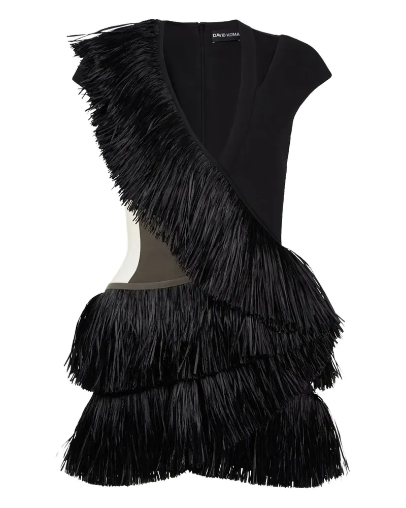 David Koma Minikleid mit Cut-Out - Schwarz Schwarz