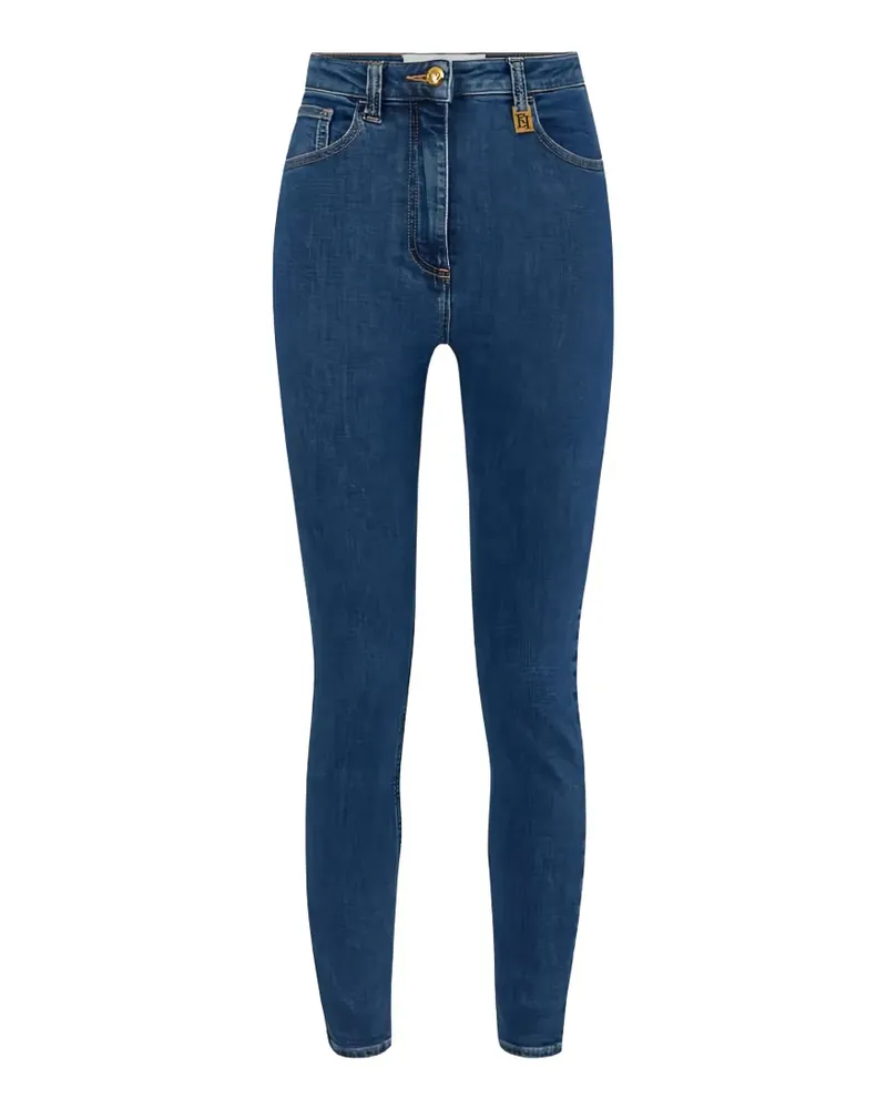 Elisabetta Franchi Skinny-Jeans mit Logo - Blau Blau