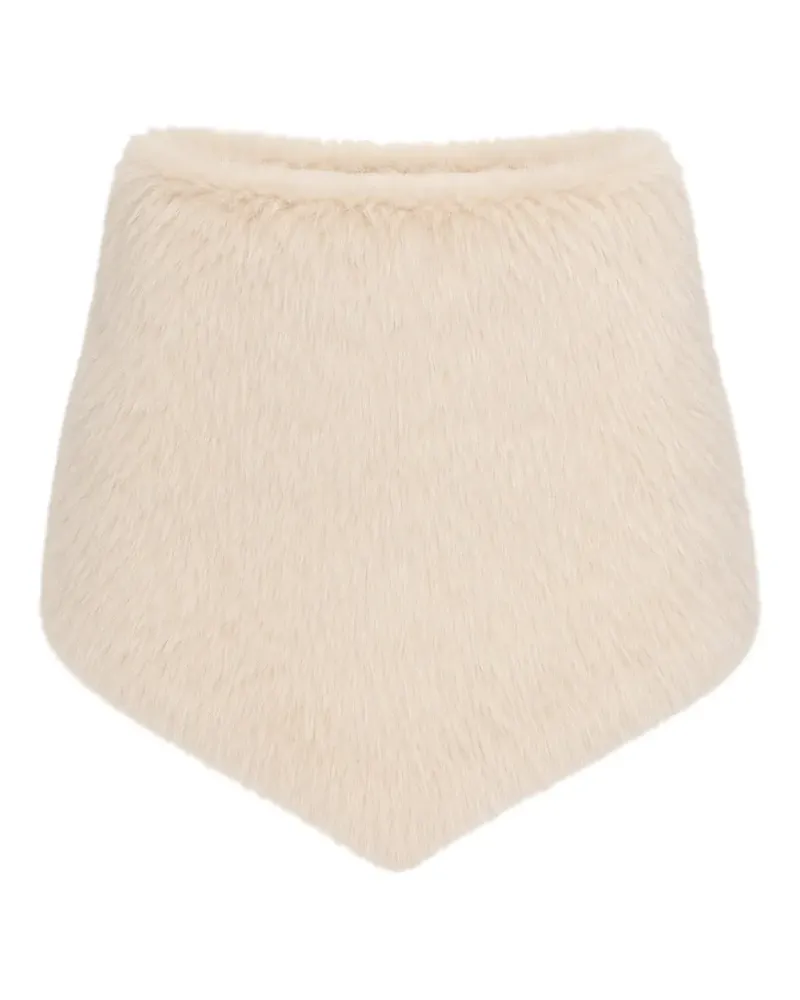 Simone Rocha Schal aus Faux Fur mit Clip - Nude Nude