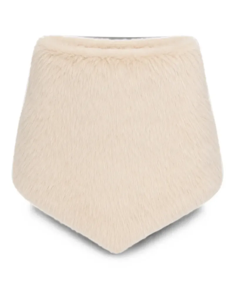 Simone Rocha faux-fur clip scarf - Nude Nude