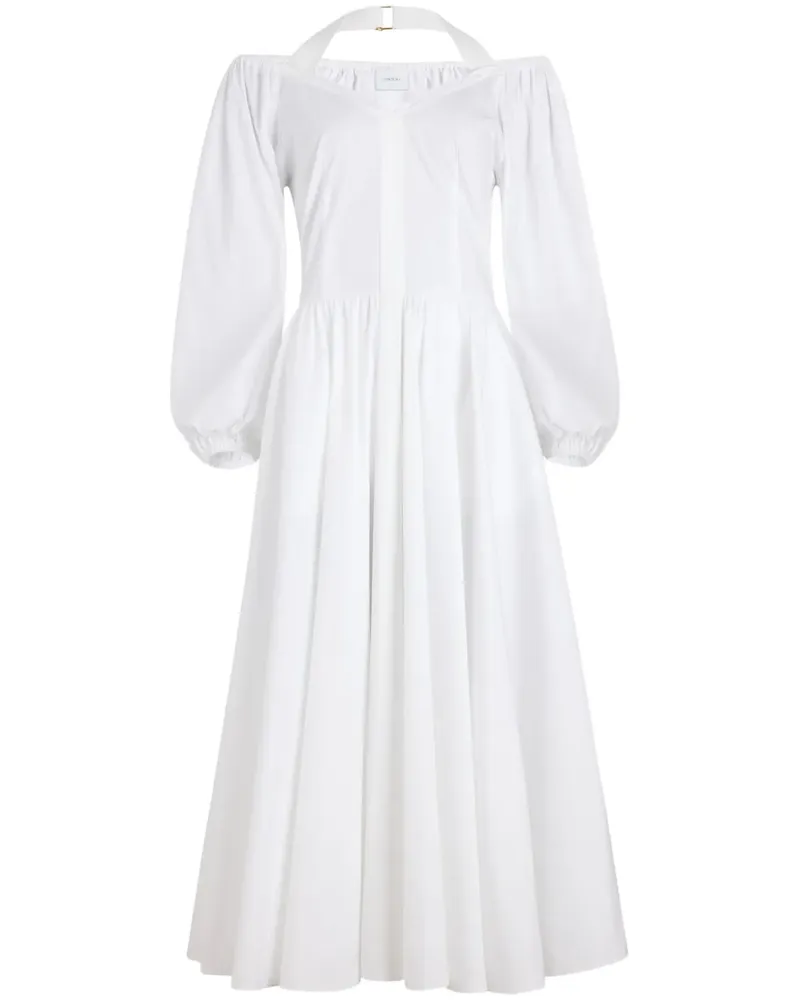 Patou Kleid aus Popeline - Weiß Weiß