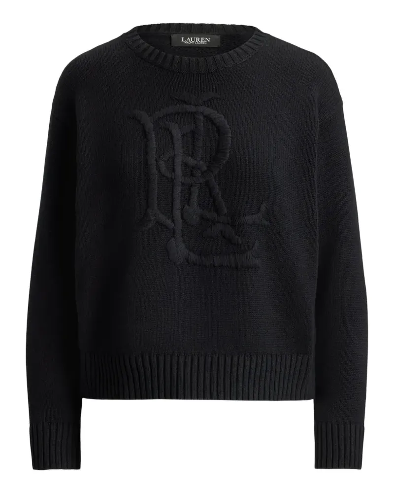 Ralph Lauren embroidered-logo cotton sweater - Schwarz Schwarz