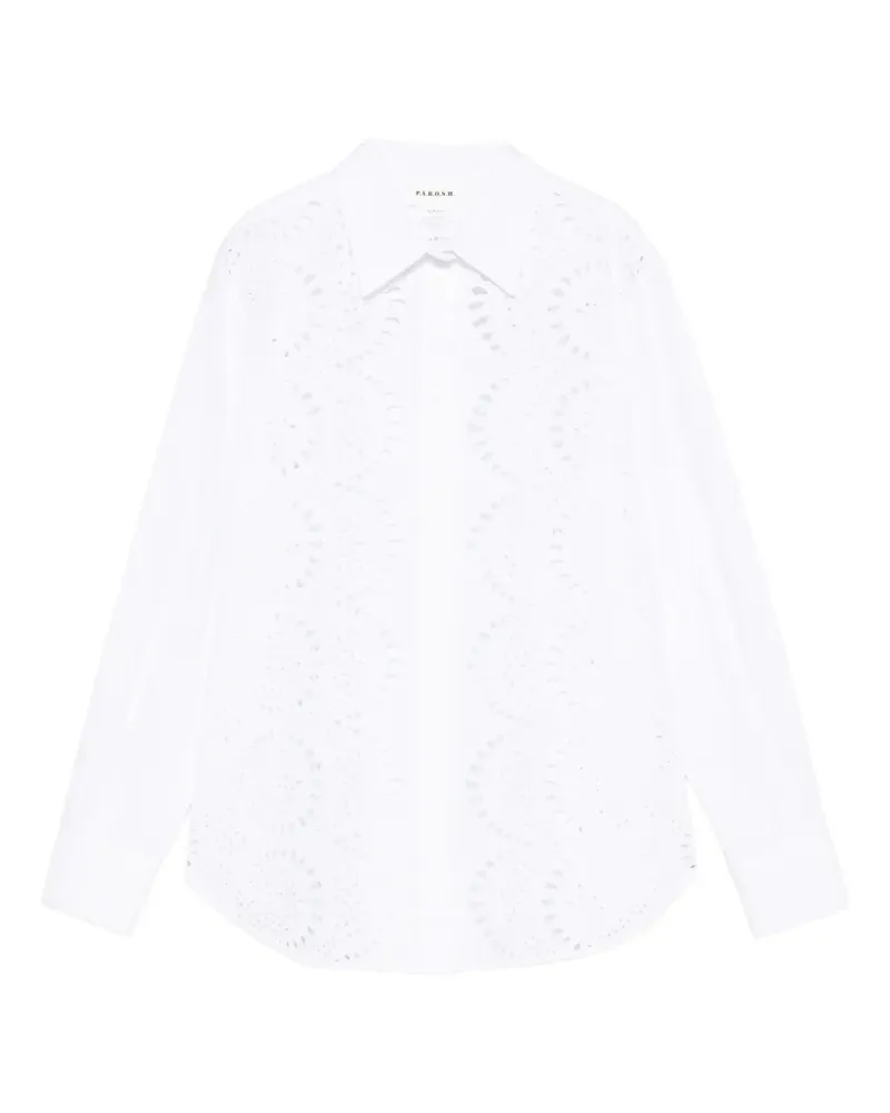 P.A.R.O.S.H. P.A.R.O H. eyelet-detail shirt - Weiß Weiß