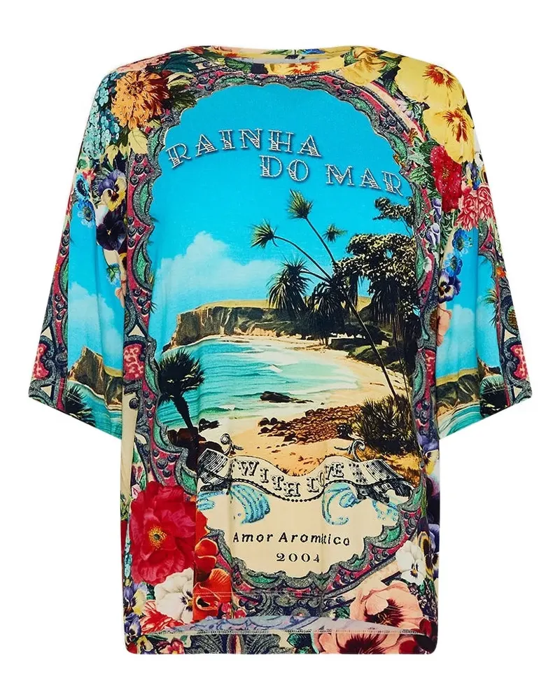 Camilla Bathing Bombshell T-Shirt - Blau Blau