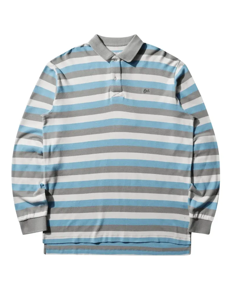 ERL Gestreiftes Poloshirt - Blau Blau