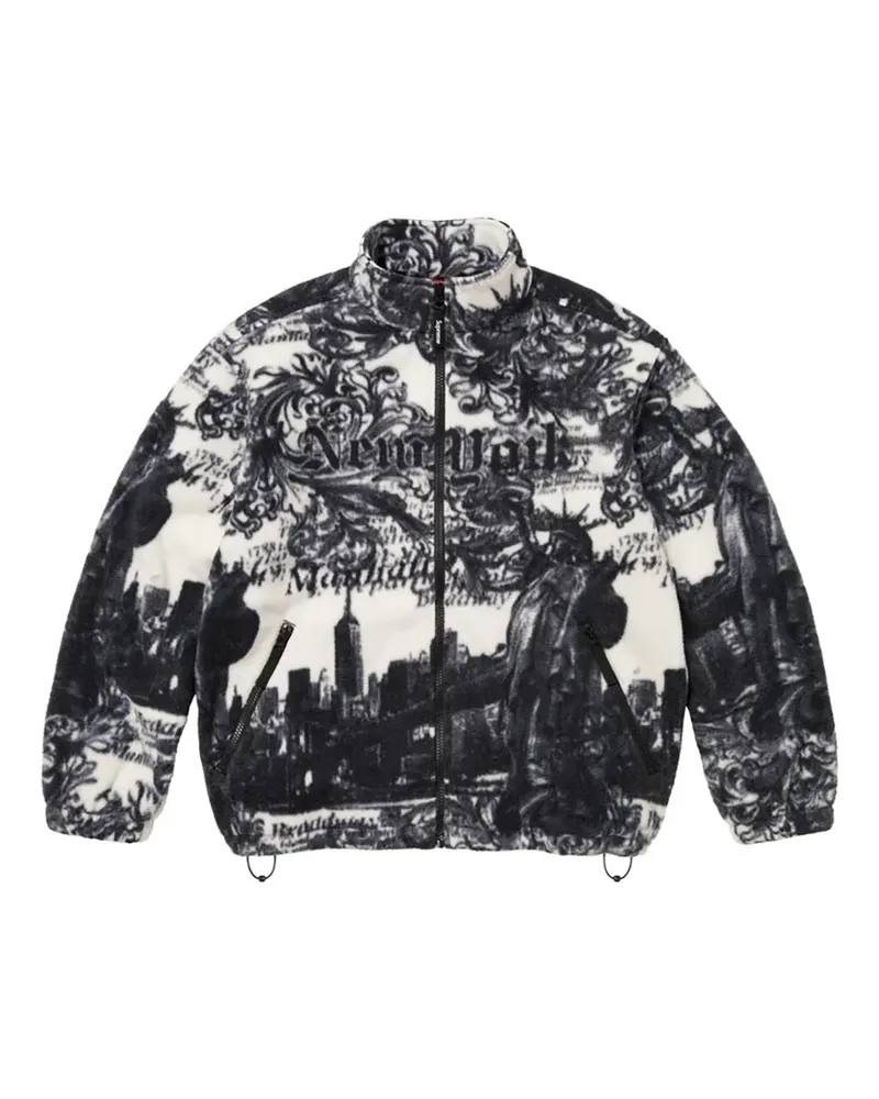 Supreme Being New York Fleecejacke mit Print - Weiß Weiß