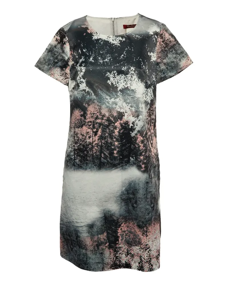 Max Mara printed satin mini dress - Grau Grau