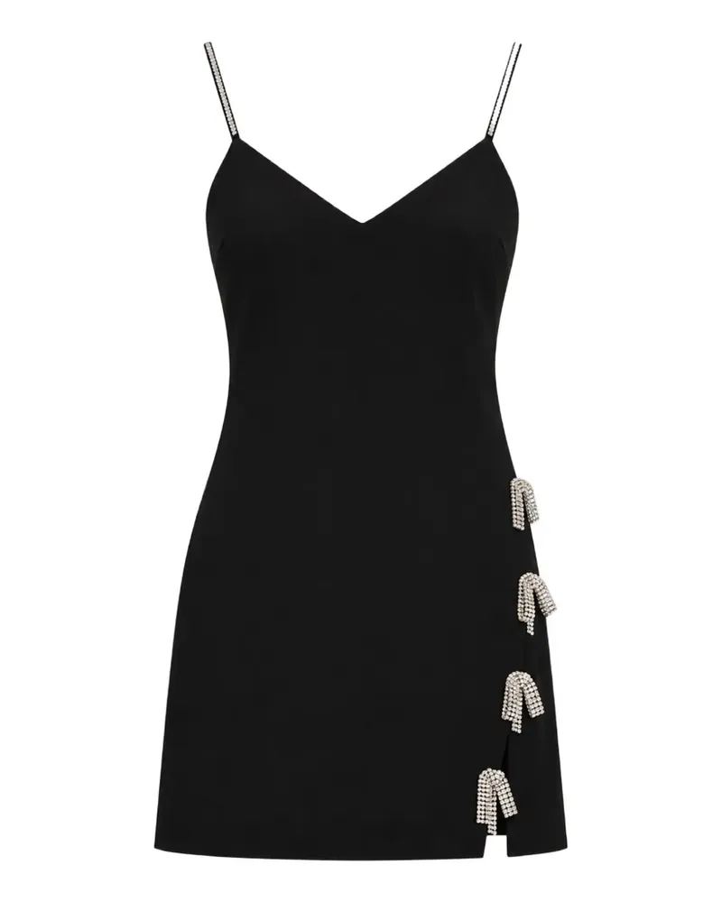 Cinq à Sept Rella rhinestone-bow mini dress - Schwarz Schwarz