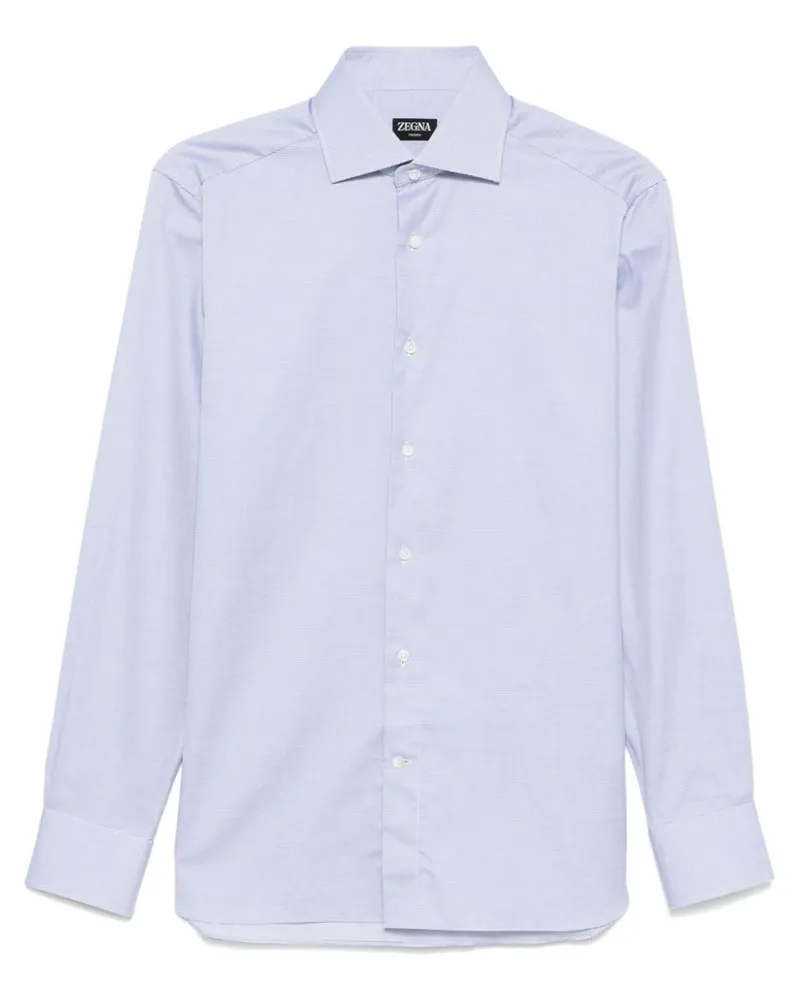 Ermenegildo Zegna Hemd mit Jacquardmuster - Blau Blau