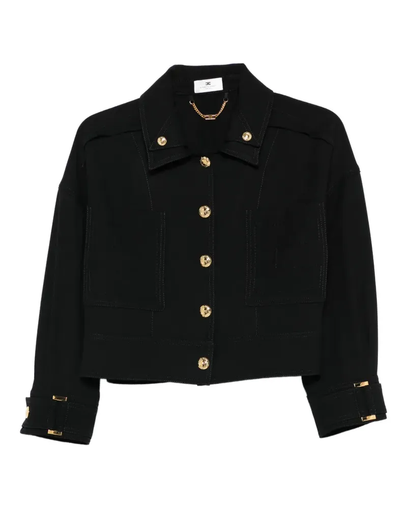 Elisabetta Franchi Cropped-Jacke mit Knöpfen - 110|black 110